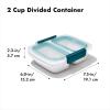 imageOXO Good Grips Prep ampamp Go 19 Cups045 L Container  Leakproof Food Storage  Ideal for leftovers and snacks  BPA Free  Microwave Safe  Dishwasher Safe  Freezer Safe  Odor and Stain Resistant 2 Cup Divided Container