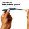 imageOXO Good Grips Stainless Steel 4 Piece Reusable Straw Set with Case  Green