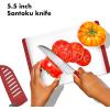 imageOXO Outdoor 55in14cm Santoku Knife with Locking SheathGrayRed