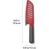 imageOXO Outdoor 55in14cm Santoku Knife with Locking SheathGrayRed