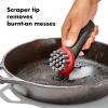 imageOXO Outdoor Heavy Duty Cast Iron Brush with CoverRedGreyHeavy Duty Brush with Cover