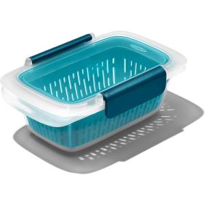 imageOXO Good Grips Prep ampamp Go 19 Cups045 L Container  Leakproof Food Storage  Ideal for leftovers and snacks  BPA Free  Microwave Safe  Dishwasher Safe  Freezer Safe  Odor and Stain Resistant 19 Cup Container with Colander