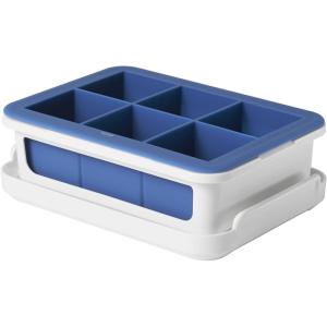 imageOXO Good Grips Silicone Stackable Ice Cube Tray with Lid  Large CubeDark Blue