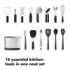 imageOXO Good Grips 15Piece Everyday Kitchen Utensil Set Silver15Piece