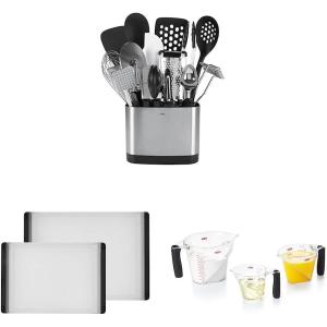 imageOXO Good Grips 15Piece Everyday Kitchen Utensil Set Silver15Piece
