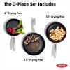 imageOXO Enhanced 10 Piece Cookware Pots and Pans Set PFASFree Ceramic Nonstick Durable Hard Anodized Cookware Scratch Resistant Stainless Steel Handle Good Grips Dishwasher Safe Oven safe Black8 10 and 12 3 Piece Frying Pan Skillet Set