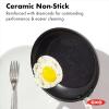 imageOXO Frying Pan Enhanced 12 Skillet Ceramic Nonstick Durable Hard Anodized Cookware Scratch Resistant Stainless Steel Handle Good Grips Dishwasher ampamp Oven safe BlackBlack