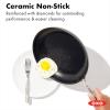 imageOXO Frying Pan Enhanced 12 Skillet Ceramic Nonstick Durable Hard Anodized Cookware Scratch Resistant Stainless Steel Handle Good Grips Dishwasher ampamp Oven safe BlackBlack