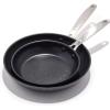 imageOXO Enhanced 10 Piece Cookware Pots and Pans Set PFASFree Ceramic Nonstick Durable Hard Anodized Cookware Scratch Resistant Stainless Steel Handle Good Grips Dishwasher Safe Oven safe Black8 and 10 Frying Pan Skillet Set