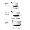 imageOXO Good Grips 3 Piece Plastic Mixing Bowl Set 2500 mlWhiteBlackWhiteBlack