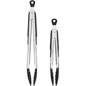 imageOXO Good Grips 9Inch Locking Tongs with Nylon Heads9 and 12 Inch Tong Bundle