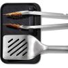 imageOXO Good Grips Grilling 3pc Set  Tongs Turner and Tool Rest Black