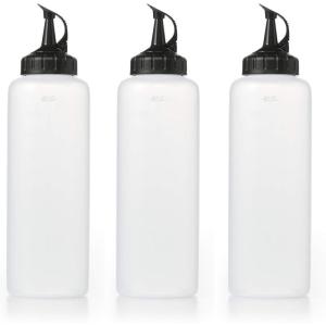 imageOXO Chefs Condiment Squeeze Bottles Pack of 3  Large 16 oz