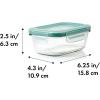 imageOXO Good Grips 16 Cup Smart Seal Leakproof Glass Rectangle Food Storage ContainerGlass