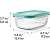 imageOXO Good Grips 16 Cup Smart Seal Leakproof Glass Rectangle Food Storage ContainerGlass
