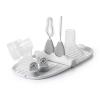 imageOXO Tot Breast Pump Parts Compact Drying Rack with Detail Brushes Gray 2 Piece Set