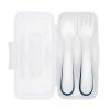 imageOXO Tot On The Go Fork ampamp Spoon Training Set with Travel Case  TealNavy