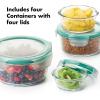 imageOXO Good Grips 8 Piece Smart Seal Airtight Glass Round Container SetBlue