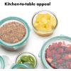 imageOXO Good Grips 8 Piece Smart Seal Airtight Glass Round Container SetBlue