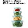 imageOXO Good Grips 8 Piece Smart Seal Airtight Glass Round Container SetBlue
