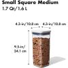 imageOXO Good Grips POP Container  Airtight Food Storage  Small Square Mini 04 Qt Ideal for baking powder spices dried herbs and chilesCONTAINER
