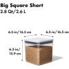 imageOXO Good Grips POP Container  Airtight Food Storage  Small Square Mini 04 Qt Ideal for baking powder spices dried herbs and chilesCONTAINER
