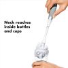 imageOXO Tot Bottle Brush with Nipple Cleaner and Stand  Gray 2Pack