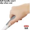imageOXO Tot Bottle Brush with Nipple Cleaner and Stand  Teal 1 Count Pack of 1Gray