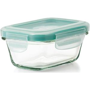 imageOXO Good Grips 4 Ounce Smart Seal Glass Rectangle Food Storage Container1 Count Pack of 1