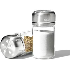imageOXO Good Grips Glass Adjustable Salt ampamp Pepper Shaker Set 35 oz Each Clear