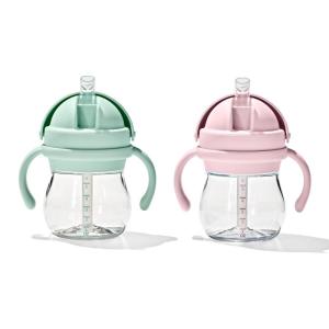 imageOXO Tot Transitions Straw Cup with Handles 6 oz  Opal and Blossom  2 PackOpalBlossom