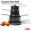imageOXO Professional 10 Piece Cookware Pots and Pans Set Hard Anodized Ceramic Nonstick PFASFreeStainless Steel HandlesInductionSkilletsSauteDiamond Reinforced CoatingDishwasher ampamp Oven SafeBlackBlack