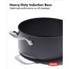 imageOXO Professional 17QT and 23QT Saucepan Pot Set with Lids Hard Anodized Ceramic Nonstick Cookware PFASFree Induction Suitable Stainless Steel Diamond Reinforced Coating Dishwasher Oven Safe Black5 Quarts