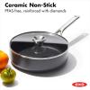 imageOXO Professional 17QT and 23QT Saucepan Pot Set with Lids Hard Anodized Ceramic Nonstick Cookware PFASFree Induction Suitable Stainless Steel Diamond Reinforced Coating Dishwasher Oven Safe Black3QT Saute Pan with Lid