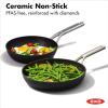 imageOXO Professional 8quot and 10quot Frying Pan Skillet Set Hard Anodized Ceramic Nonstick Cookware PFASFree Stainless Steel Induction Suitable Diamond Reinforced Coating Dishwasher and Oven Safe Black