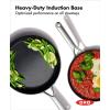 imageOXO Professional 8quot and 10quot Frying Pan Skillet Set Hard Anodized Ceramic Nonstick Cookware PFASFree Stainless Steel Induction Suitable Diamond Reinforced Coating Dishwasher and Oven Safe Black