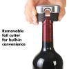 imageOXO Steel Double Lever Waiters CorkscrewSilverBlack1 CTWinged Corkscrew with Foil Cutter