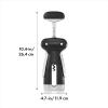 imageOXO Steel Double Lever Waiters CorkscrewSilverBlack1 CTWinged Corkscrew with Foil Cutter