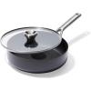 imageOXO Professional 17QT and 23QT Saucepan Pot Set with Lids Hard Anodized Ceramic Nonstick Cookware PFASFree Induction Suitable Stainless Steel Diamond Reinforced Coating Dishwasher Oven Safe Black3QT Saute Pan with Lid