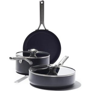 imageOXO Professional 10 Piece Cookware Pots and Pans Set Hard Anodized Ceramic Nonstick PFASFreeStainless Steel HandlesInductionSkilletsSauteDiamond Reinforced CoatingDishwasher ampamp Oven SafeBlackBlack