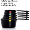 imageOXO Good Grips 6 Piece Plastic Measuring Cups Black