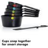 imageOXO Good Grips 6 Piece Plastic Measuring Cups Black