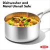 imageOXO Mira TriPly Stainless Steel 325QT Saute Pan Jumbo Cooker with Lid Induction Multi Clad Dishwasher and Metal Utensil Safe15QT and 3QT Saucepan Set with Lids