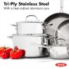 imageOXO Mira TriPly Stainless Steel PFASFree Nonstick 8quot and 10quot Frying Pan Skillet Set Induction Multi Clad Dishwasher and Metal Utensil Safe13 Piece Cookware Pots and Pans Set
