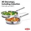 imageOXO Mira TriPly Stainless Steel PFASFree Nonstick 8quot and 10quot Frying Pan Skillet Set Induction Multi Clad Dishwasher and Metal Utensil Safe8 and 10 Frying Pan Skillet Set