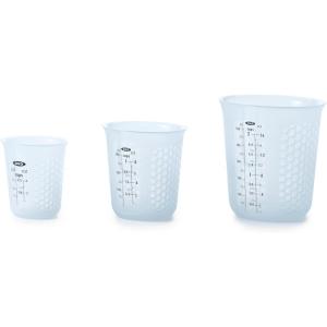 imageOXO Good Grips 3 Piece Squeeze ampamp Pour Silicone Measuring Cup Set Blue3 Piece Set