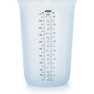imageOXO Good Grips 3 Piece Squeeze ampamp Pour Silicone Measuring Cup Set Blue4 Cup