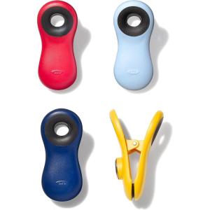imageOXO Good Grips AllPurpose Magnetic Clips  4 Pc AssortedNavy BlueYellowRed  Light Blue