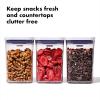 imageOXO Good Grips 3PC Small Square Short POP Container Set WhiteGrey