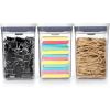imageOXO Good Grips 3PC Small Square Short POP Container Set WhiteGrey